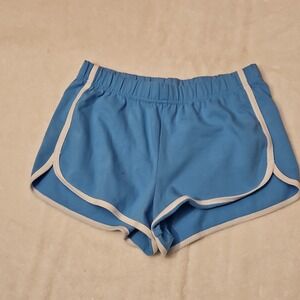 No Boundaries Sweat Shorts Women's XXS Blue White Cotton Blend Elastic Waist
